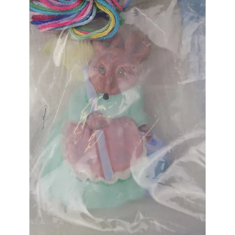 Mary Maxim Counted Cross-Stitch Kit Babies Don't Keep 78233 Frame Figurine